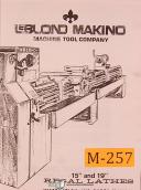 Leblond-LeBlond 15\" & 19\", Lathes, 3940, Instructions and Parts Manual 1984-15\"-19\"-01